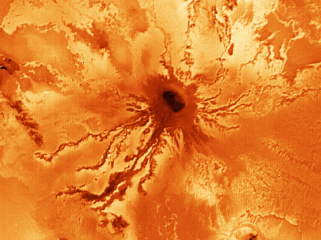 Closeup of an Io Volcano