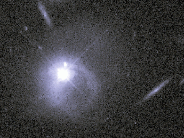 A Quasar-Galaxy Collision?