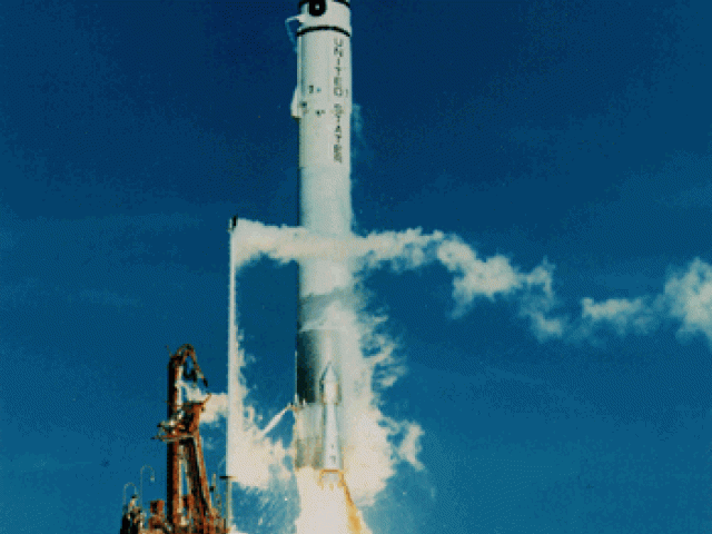 An Atlas Centaur Rocket Launches