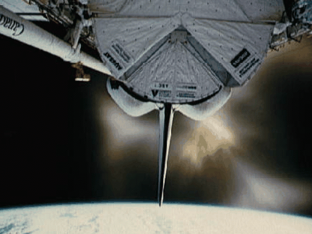Shuttle Engine Blast