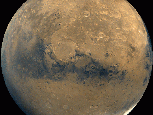 A Huge Impact Crater on Mars