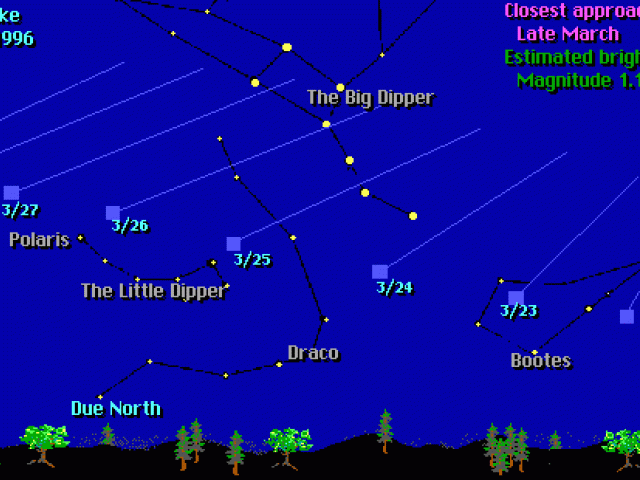 Where to See Comet Hyakutake