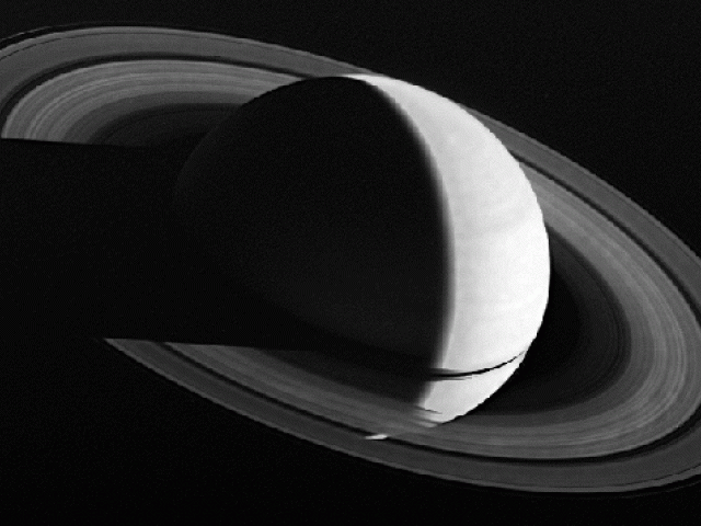 Looking Down on Saturn