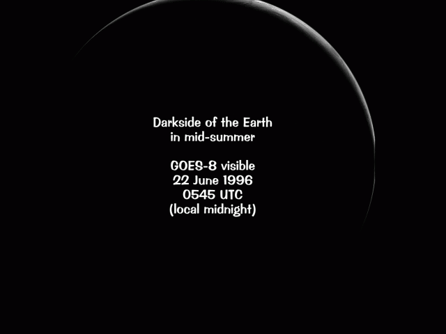 A Crescent Earth At Midnight