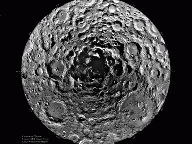 Ice at the Lunar South Pole