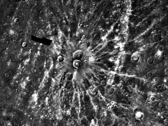 Degas Ray Crater on Mercury
