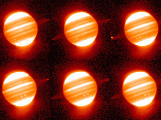 Running Red Rings Around Jupiter