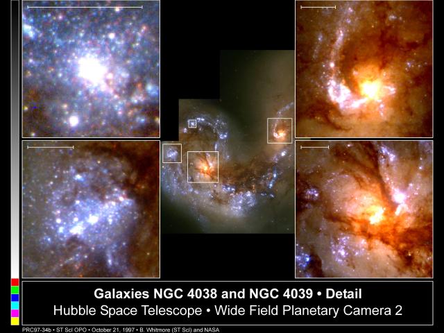 Closeup of Antennae Galaxy Collision