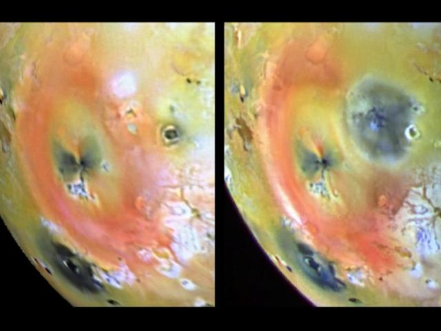 Dark Volcano Active on Io