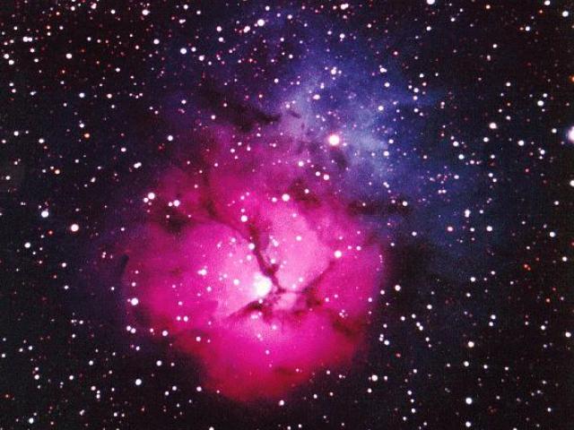 The Trifid Nebula in Red, White and Blue