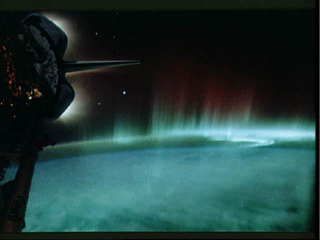 Southern Lights and Shuttle Glow