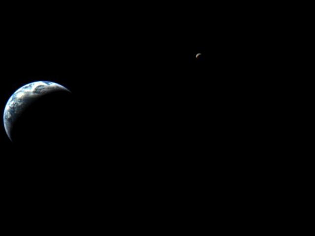 Nozomi: Earth and Moon