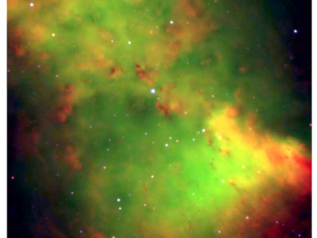 In the Center of the Dumbbell Nebula