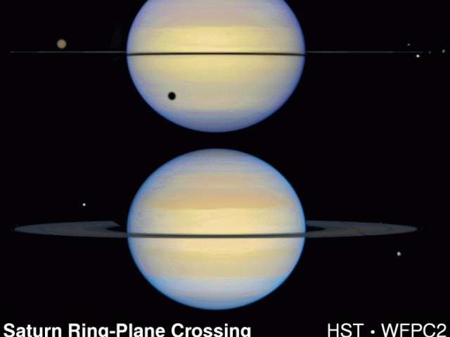 Saturns Rings Seen Sideways