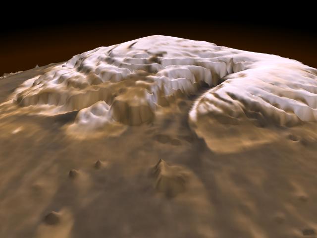 3-D Mars North Pole