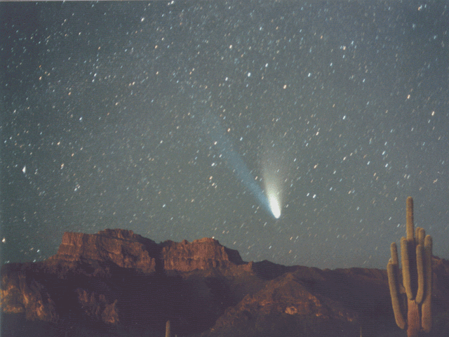 Comet Hale Bopp Over the Superstition Mountains