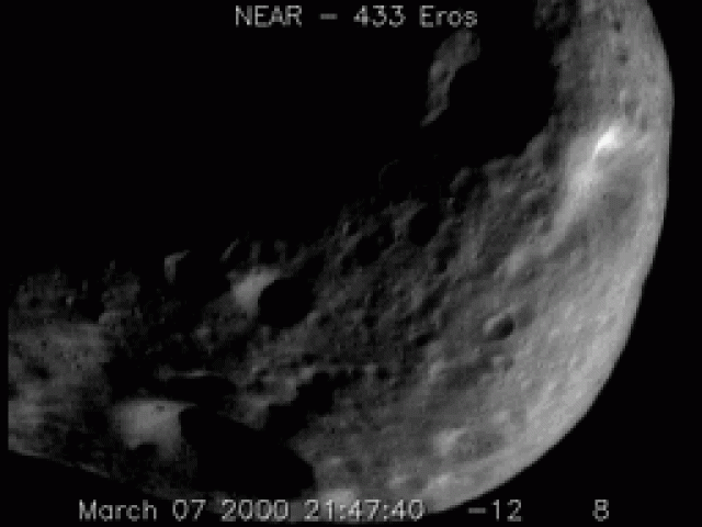Flying Over Asteroid Eros West End