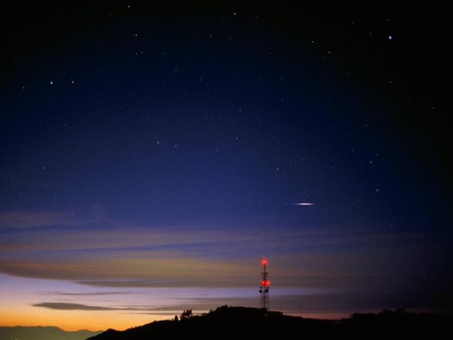 An Iridium Flash Sunset