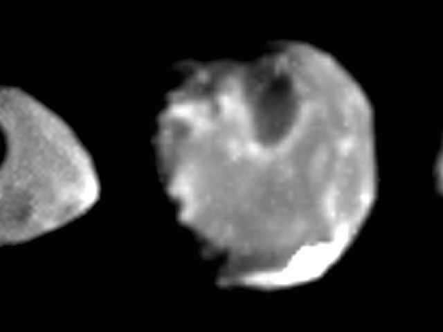 Jupiters Moons Thebe, Amalthea, and Metis