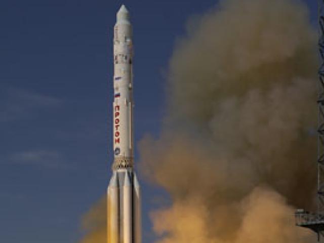 A Russian Proton Rocket Launches Zvezda