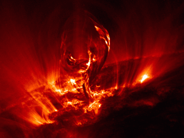 A Solar Filament Lifts Off