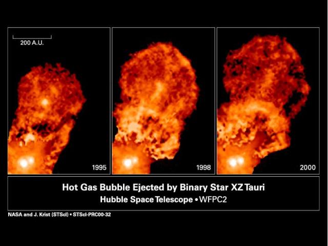 XZ Tauri System Ejects Gas Bubble