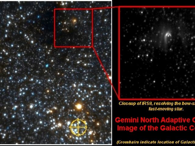 Gemini North Images Bow Shock Near Galactic Center