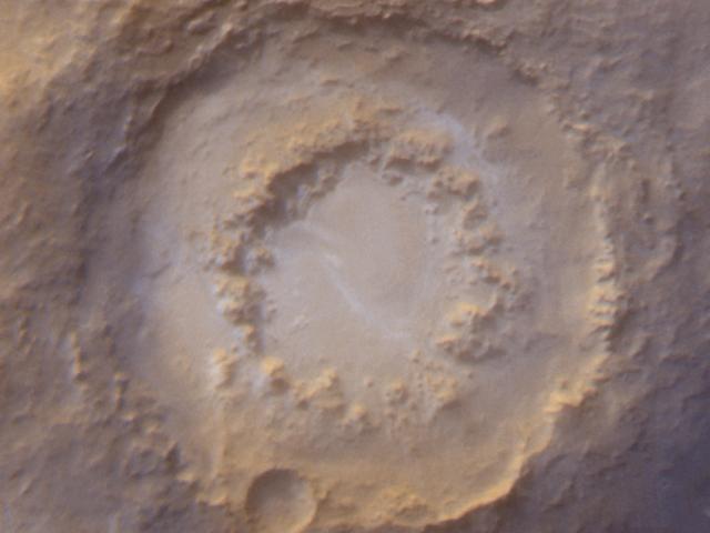 A Frosty Crater On Mars