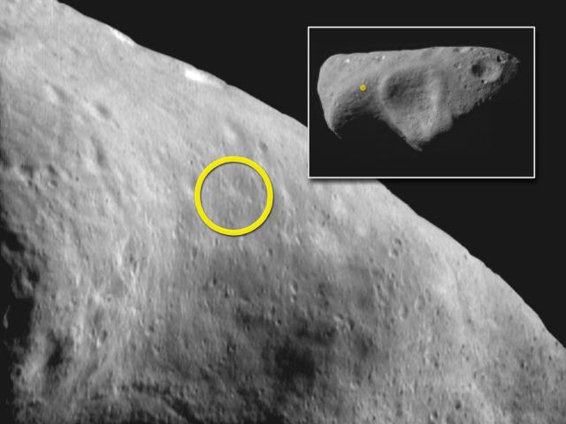 Touchdown Site on Asteroid Eros