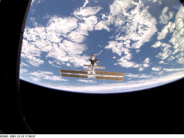 International Space Station Over Earth