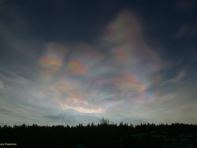 Iridescent clouds