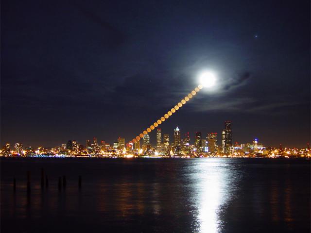 Moonrise Over Seattle