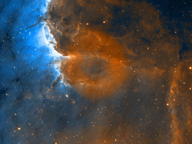 Pelican Nebula Ionization Front
