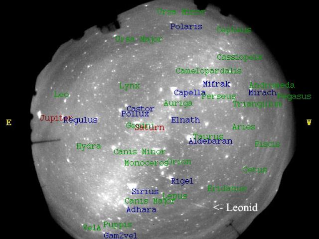 A Late Leonid from a Sparse Shower