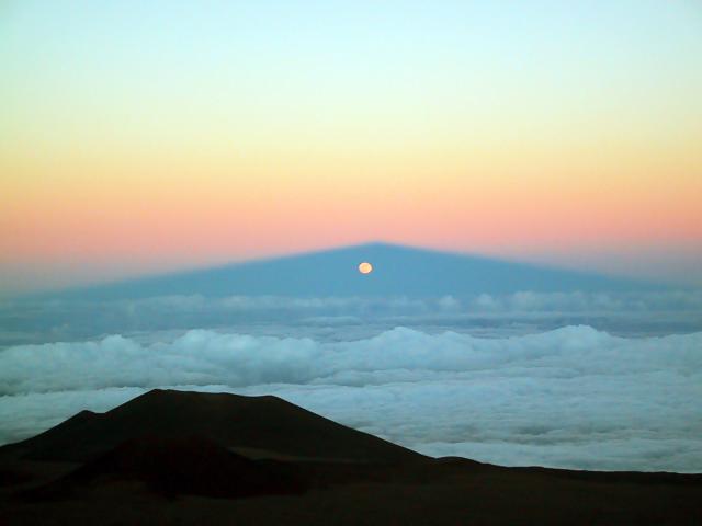 Moonrise Through Mauna Kea’s Shadow