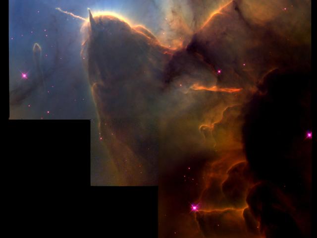 Trifid Pillars and Jets