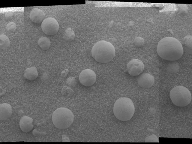 A Patch of Spherules on Mars