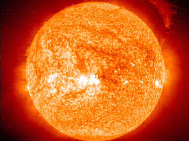 A Prominent Solar Prominence from SOHO