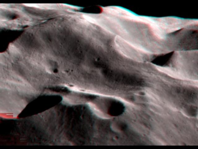 Phoebe Craters in Stereo