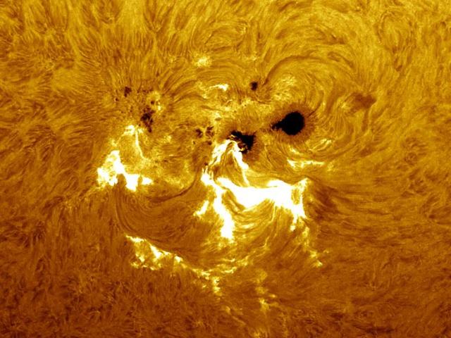 A Large Active Region Crosses the Sun