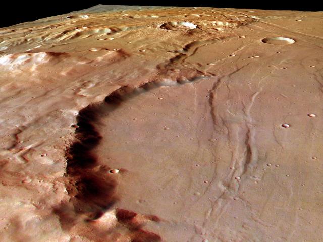 Crater Wall on Solis Planum
