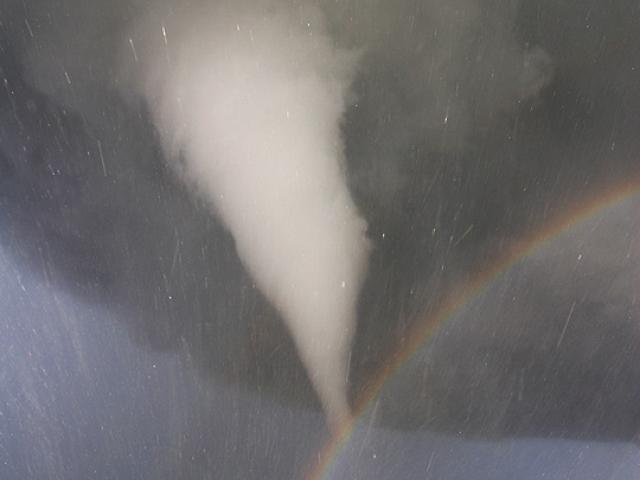 Tornado and Rainbow Over Kansas