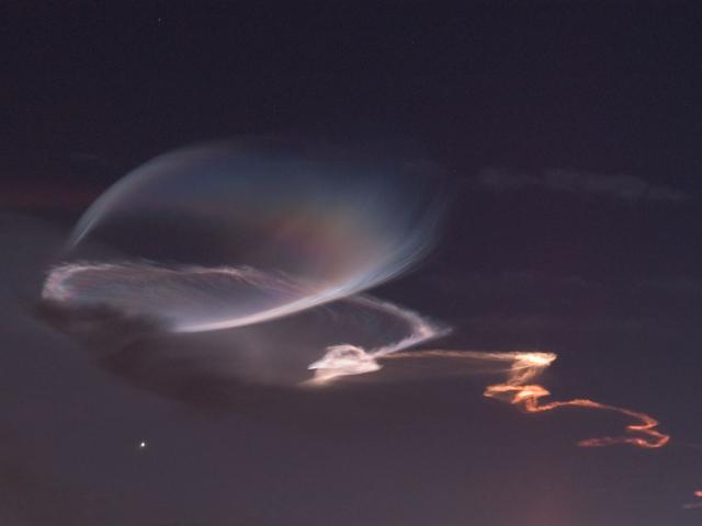 A Rocket Launch at Sunset