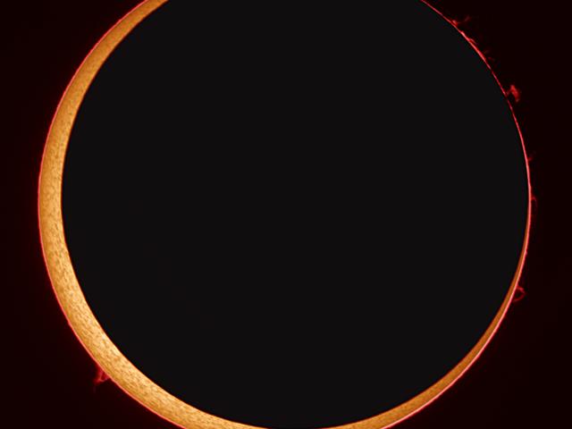 An Annular Solar Eclipse at High Resolution