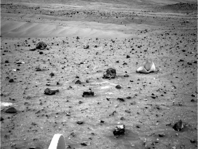 An Unusual Two Toned Rock on Mars