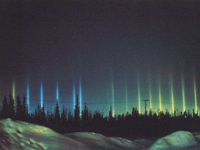 Colorful Light Pillars