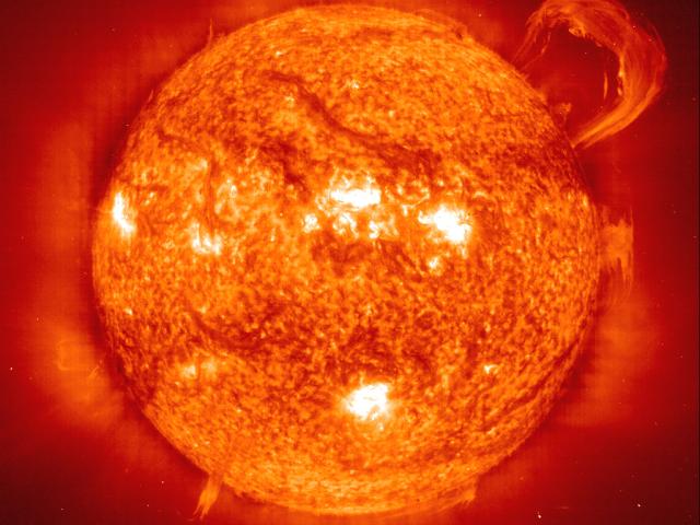 A Solar Prominence from SOHO