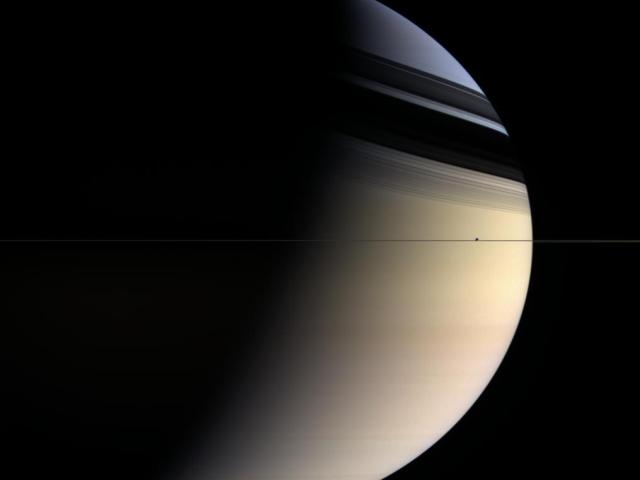 Saturn in Blue and Gold