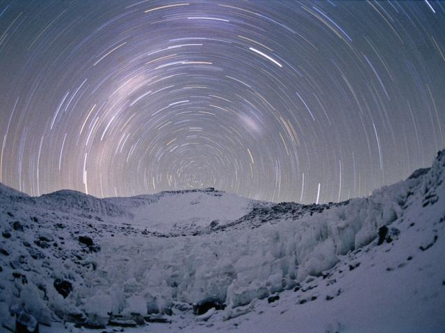 Star Trails at 19,000 Feet