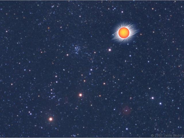 Stars and the Solstice Sun